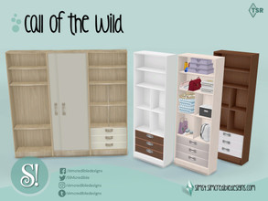Sims 4 — Call of the wild shelves 2 by SIMcredible! — by SIMcredibledesigns.com available at TSR 4 colors variations