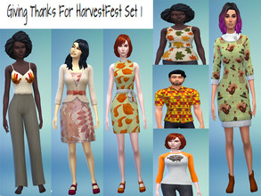 Sims 4 — Giving Thanks For HarvestFest Set 1 by FreeganCreations — Time to Give Thanks for HarvestFest! Here's a gift of
