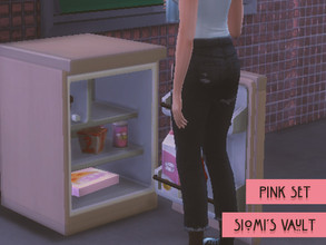 Sims 4 — Pink Fridge by siomisvault — I wanna eat Oh yes! Thanks for the support Siomi's Vault