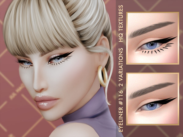 Sims 4 — [PATREON] EYELINER #116 by Jul_Haos — - CATEGORY: EYELINER - 2 VARIATIONS - SLIDERS COMPATIBLE - GENDER - FEMALE