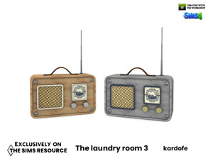 Sims 4 — The laundry room_Radio by kardofe — Vintage radio, in two colour options