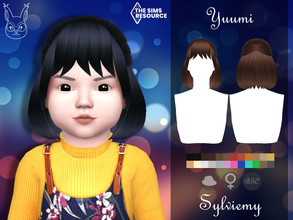 Sims 4 — Yuumi Hairstyle (Toddler) by Sylviemy — Short bang hair for toddler New Mesh Maxis Match All Lods Base Game