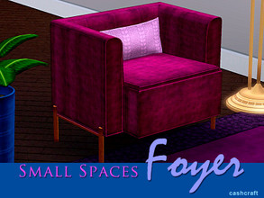 Sims 3 — Small Spaces Foyer Chair by Cashcraft — It's a modern contemporary, channel tufted armchair. Created by