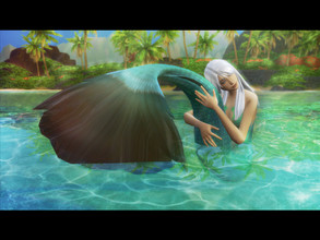 Sims 4 — Round Mermaid Tail (Male) by KitsCreation — Hello everyone, Kit here! This is my first creation for Sims 4. Hope