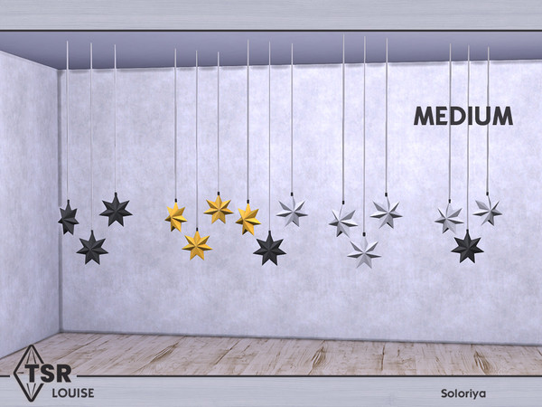 Sims 4 — Louise. Ceiling Stars (medium) by soloriya — Ceiling stars, medium version. Part of Louise set. 5 color