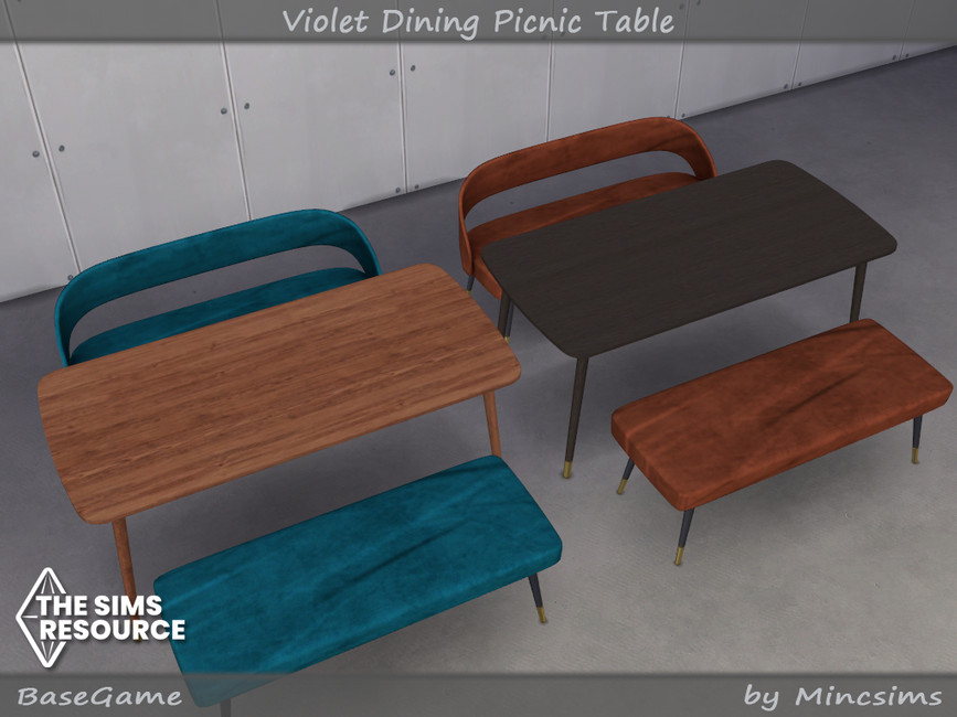 The Sims Resource - Violet Dining Picnic Table