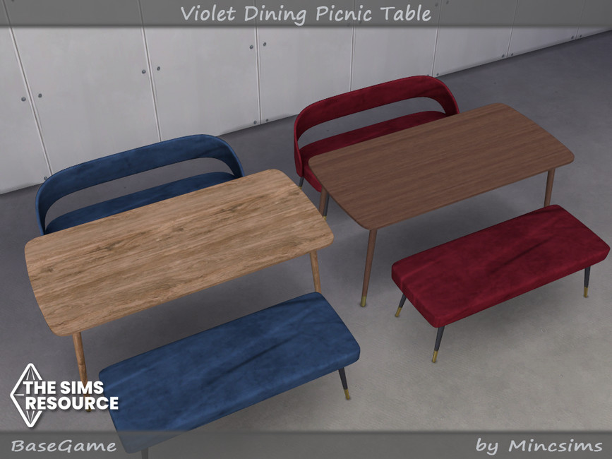 The Sims Resource - Violet Dining Picnic Table