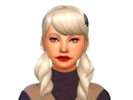 Sims 4 — Cute blonde pigtails (1 Swatches) by iiFlxwersii — Here is my first recolouring of hair I know it's not that