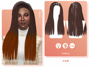 Sims 4 — Monet Hairstyle by Enriques4 — New Mesh 24 Swatches All Lods Base Game Compatible Teen to Elder Hat Chop