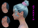 Sims 4 — Large Hoops by Qtxrein — > Female Teen to Elder > Base game and HQ compatible > 3 Swatches > Custom