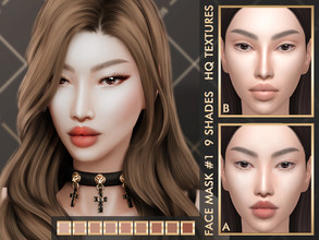 Sims 4 — [PATREON] ASIAN FACE MASK #1 by Jul_Haos — - CATEGORY: SKIN DETAILS - 9 SHADES - GENDER - FEMALE - HQ TEXTURES -