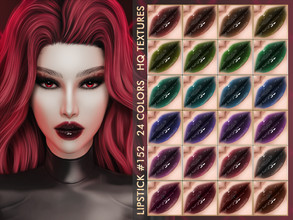 Sims 4 —  [PATREON] LIPSTICK #152 by Jul_Haos — - CATEGORY: LIPSTICK - COLORS: 24 - SLIDERS COMPATIBLE - GENDER - FEMALE