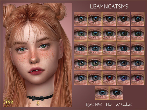 Sims 4 — LMCS Eyes N43 (HQ) by VELYSEA — -New Mesh -27 swatches -All Skin