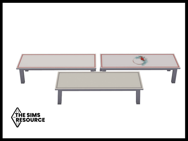 Sims 4 — Snowbird Dining Table by seimar8 — Maxis match dining table Cool Kitchen Stuff pack required