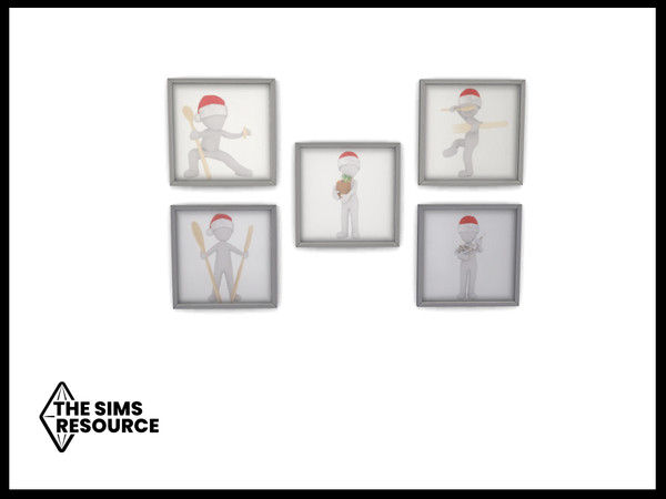 Sims 4 — Snowbird Holiday Kitchen Cook Art by seimar8 — Maxis match kitchen cook wall art Tiny Living Stuff pack required