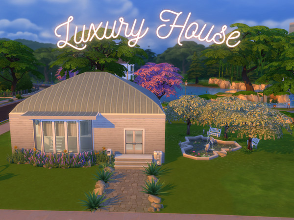 Sims 4 — Luxury House by iaslexia — A spacious one floor house with one bedroom, one bathroom, one kitchen, perfect for a