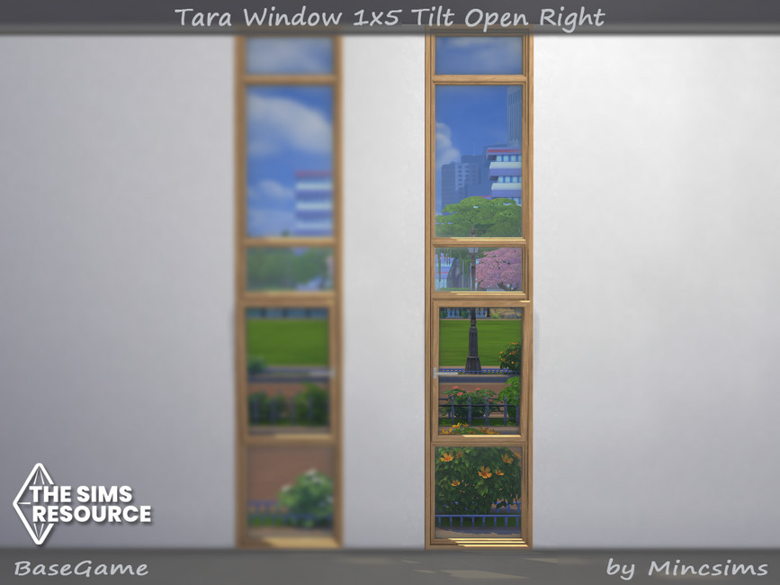 The Sims Resource Tara Window 1x5 Tilt Open Right