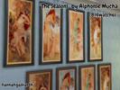 Sims 4 — The Seasons by Alphonse Mucha Art Frames by hannahgaskarth2 — I LOVE this art that I first discovered in Nancy