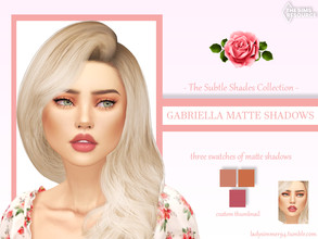 Sims 4 — Gabriella Matte Shadows  by LadySimmer94 — PLEASE READ CREATOR NOTES BEFORE COMMENTING BGC 3 swatches Custom