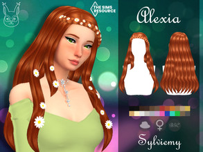 Sims 4 — Alexia Hairstyle Set by Sylviemy — The set included Alexia Hairstyle and Accessory
