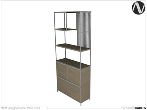 Sims 3 — Binghamton Shelf With Three Door by ArtVitalex — Office And Study Room Collection | All rights reserved | Belong