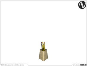 Sims 3 — Binghamton Pen Holder by ArtVitalex — Office And Study Room Collection | All rights reserved | Belong to 2021
