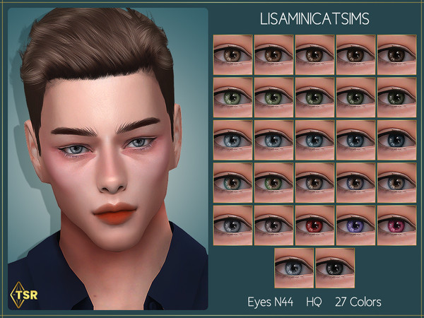 Sims 4 — LMCS Eyes N44 (HQ) by VELYSEA — -New Mesh -27 swatches -All Skin