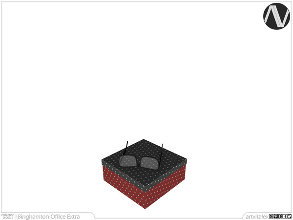 Sims 3 — Binghamton Storage Box And Glasses by ArtVitalex — Office And Study Room Collection | All rights reserved |