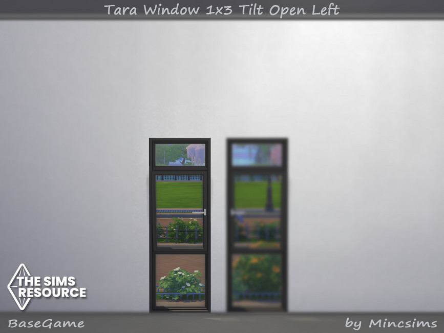 The Sims Resource Tara Window 1x3 Tilt Open Left