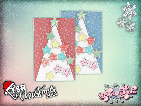 Sims 4 — TSR Christmas 2021 Colorful Christmas Deco - Star Tree by ArwenKaboom — Base game Colorful Christmas clutter