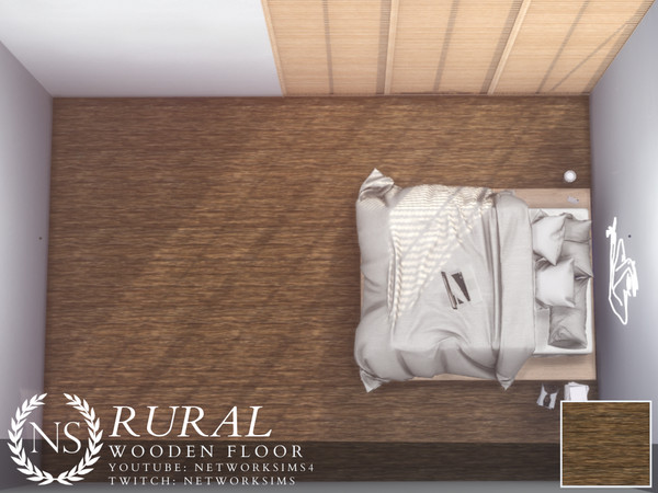 Sims 4 — Rural Wooden Floor by networksims — A natural, rustic wooden floor.
