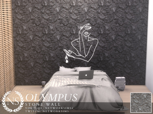 Sims 4 — Olympus Stone Wall by networksims — A natural stone wall.