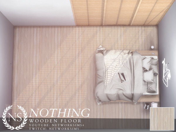 Sims 4 — Nothing Wooden Floor by networksims — A pale wooden floor.