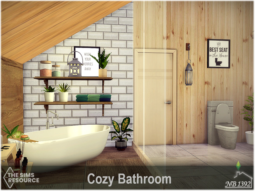 The Sims Resource Cozy Bathroom (CC only TSR)