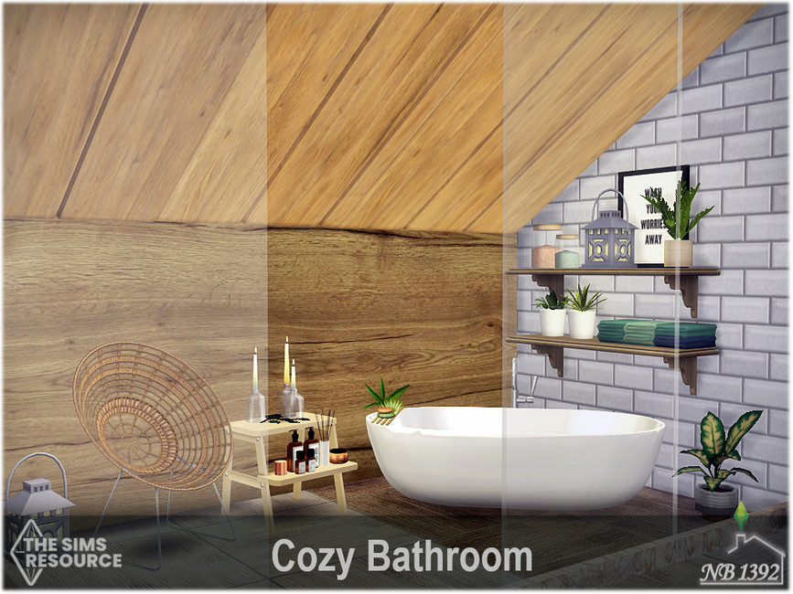 The Sims Resource Cozy Bathroom (CC only TSR)