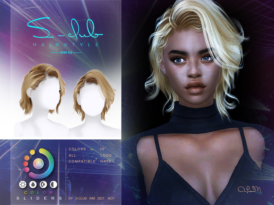The Sims Resource - Short wavy hair (ALIN) by S-Club
