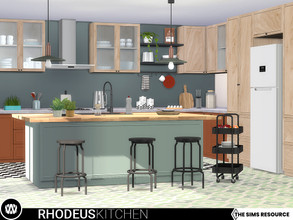 Sims 4 — Rhodeus Kitchen - Part I by wondymoon — Rhodeus kitchen surfaces with wood and solid color options! Have fun! -