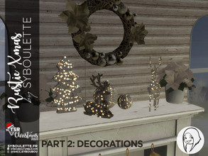 Sims 4 — TSR Christmas 2021 - Rustic Xmas - Part 2: Decorations by Syboubou — This is a special christmas set for