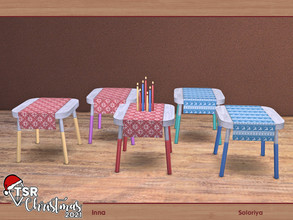 Sims 4 — TSR Christmas 2021. Inna. Dining Table by soloriya — Dining table. Part of Inna set. 5 color variations.