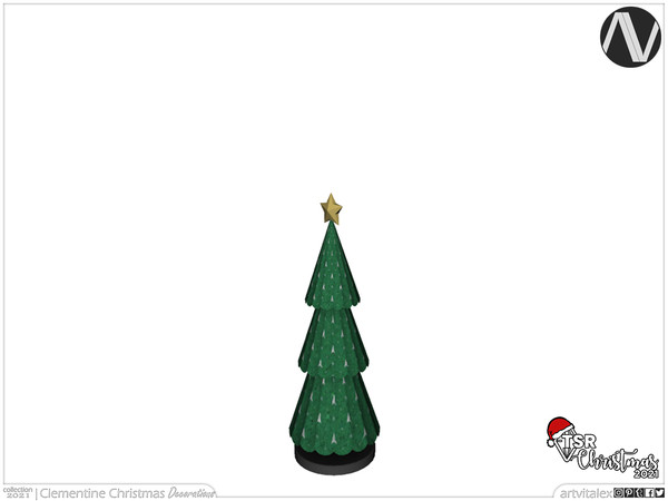 Sims 4 — TSR Christmas 2021 | Clementine Decor Metal Christmas Tree by ArtVitalex — Christmas Collection | All rights