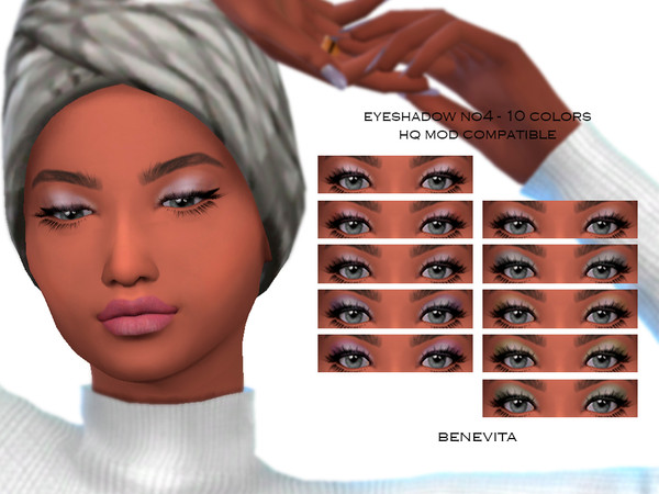 Sims 4 — Eyeshadow No4 [HQ] by Benevita — Eyeshadow No4 HQ Mod Compatible 10 Colors I hope you like!