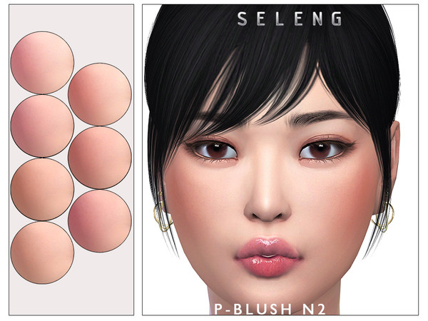 Sims 4 — P-blush N2 [Patreon] by Seleng — The blush has 12 colours and HQ compatible. Allowed for toddler, child, teen,