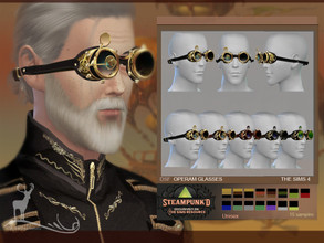 Sims 4 — STEAMPUNKED_OPERAM GLASSES by DanSimsFantasy — Steampunk-style lenses with two additional focusers for viewing