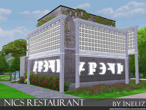 Sims 4 — Nics Restaurant by Ineliz — Nics Restaurant is a local seafood hot spot that can become your sims first