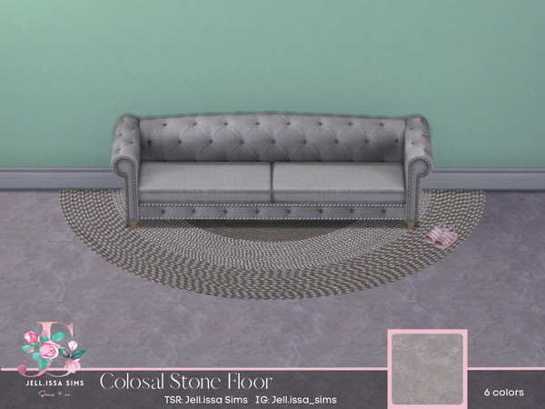 Sims 4 — Colosal Stone Floor by Jellissa_Sims — Colosal Stone tiles Six swatches