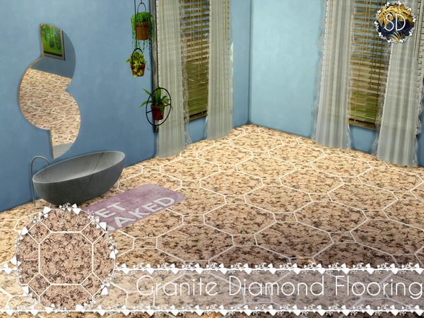 Sims 4 — Granite Diamond Flooring by PastelLavender — 6 swatches BGC