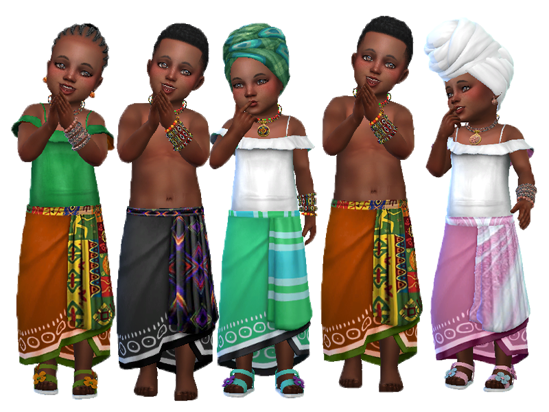 The Sims Resource Sarong Traditional Convert For Toddlers