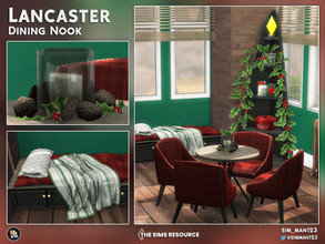 Sims 4 — Lancaster Dining Nook by sim_man123 — Celebrate in small-scale style with the Lancaster Dining Nook! Not every