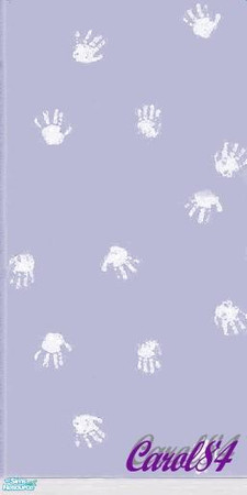 Sims 2 — Baby Hand Print Wallpapers - Individual  by carol84 — Baby Hand Print wallpapers in Lavender. Enjoy!