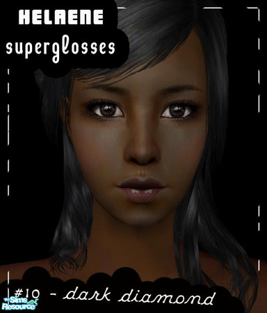 Sims 2 — Helaene - Superglosses - dark diamond by Helaene — This hot lipgloss is 1 of a set of 11 high-shine glosses that
